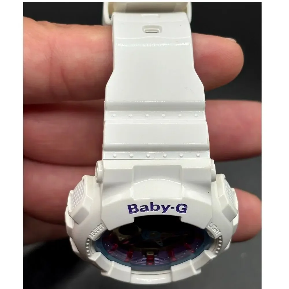 Casio Baby-G BA112-7A White Analog Digital Women's Watch NIB Discontinued